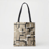 COOLES Beige Schwarz-weißes Muster Tasche (Vorderseite)