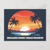 Cooles, benutzerdefiniertes Sonnenaufgang Palmen B Postkarte (Vorderseite)