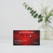 Cooles Berufliches Auto mit detaillierten Visitenk Visitenkarte (Stehend Vorderseite)