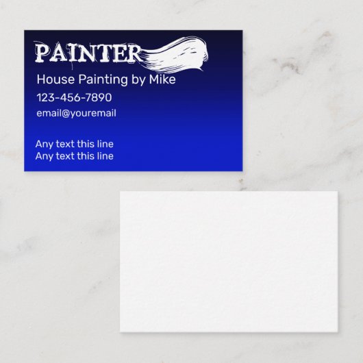 Cooles Berufliches Maler Visitenkarte (Vorne/Hinten)