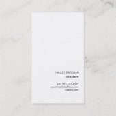 Cooles Berufliches Monogram Türkis Blau Visitenkarte (Rückseite)