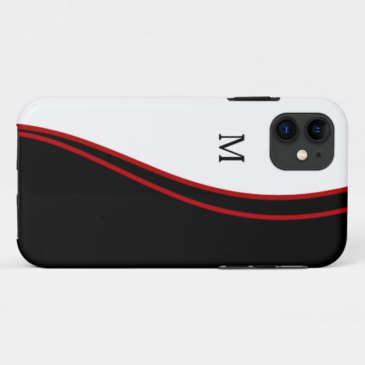 Cooles Berufliches Monogramm für Männer Case-Mate iPhone Hülle (Rückseite (Horizontal))