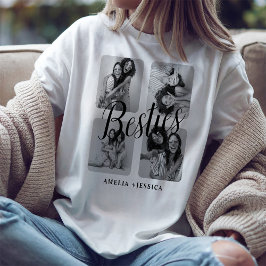 Cooles Bestie Black & White Foto Tri-Blend Shirt