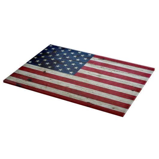 Cooles beunruhigtes amerikanische Flaggen-Holz Schneidebrett (Ecke)