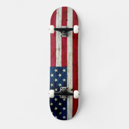 Cooles beunruhigtes amerikanische Flaggen-Holz Skateboard