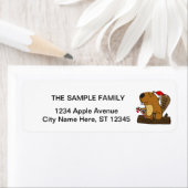 Cooles Biber in der Weihnachtsmannmütze Weihnachts (Insitu)