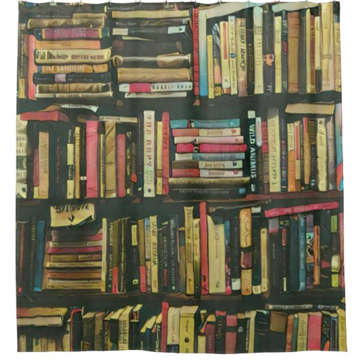 Cooles Bibliotheksgeschenk Duschvorhang (Vorderseite)