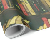 Cooles Bibliotheksgeschenk Geschenkpapier (Rolleneckpunkt)