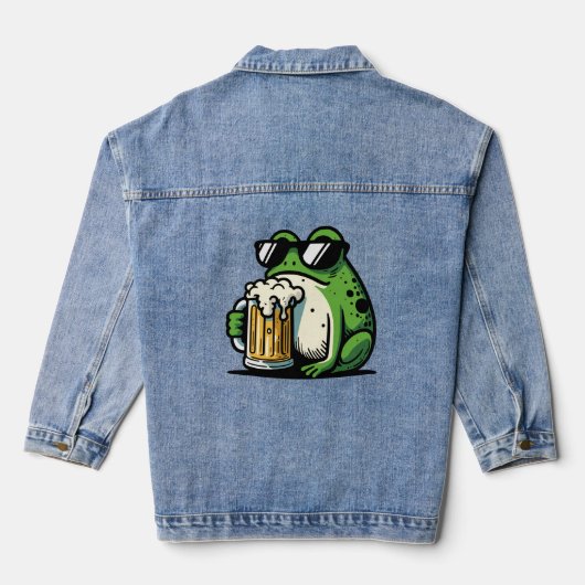 Cooles Bier Jeansjacke (Rückseite)