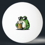 Cooles Bier Tischtennisball<br><div class="desc">Cooler Frosch mit einem coolen erfrischenden Bier.</div>