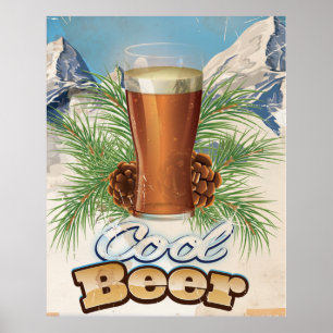 Cooles Bier Vintag Bar Poster