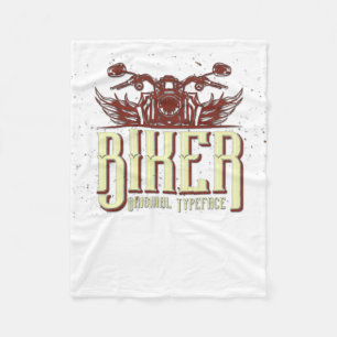 Cooles Biker-Design - Original-Schriftart Fleecedecke