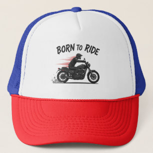 Cooles Biker-Geschenk - "Born to Ride" Design Truckerkappe