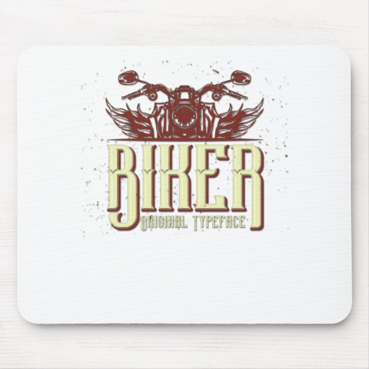 Cooles Bikerdesign - Originalschrift Mousepad (Vorne)
