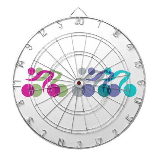 Cooles Bikerlogo Dartscheibe (vorne)