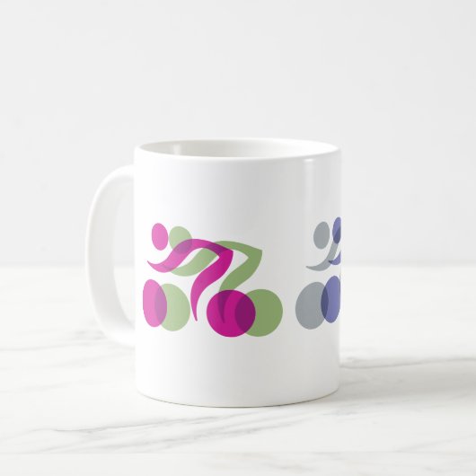 Cooles Bikerlogo Kaffeetasse (Vorderseite Links)