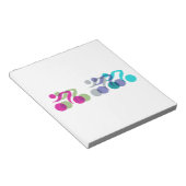 Cooles Bikerlogo Notizblock (angewinkelt)