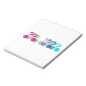 Cooles Bikerlogo Notizblock (Rotiert)