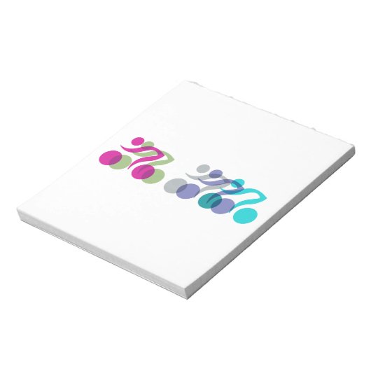 Cooles Bikerlogo Notizblock (Rotiert)