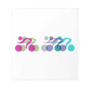 Cooles Bikerlogo Notizblock