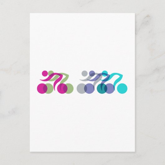 Cooles Bikerlogo Postkarte (Vorderseite)