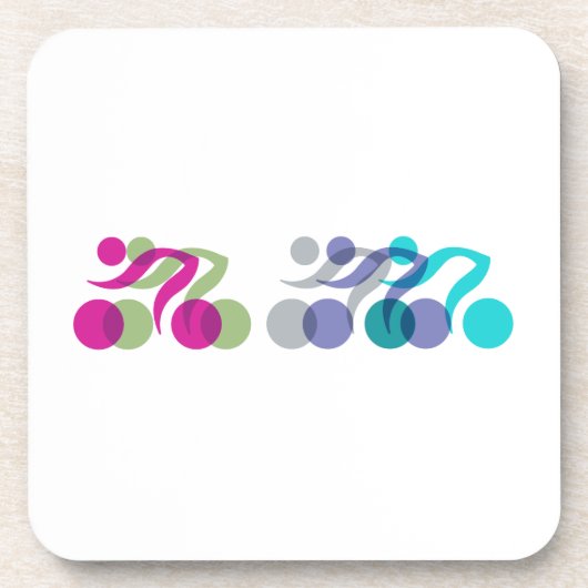 Cooles Bikerlogo Untersetzer (Vorderseite)