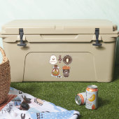 Cooles Bild für Kaffeeliebhaber Brown Scrapbook Aufkleber (Kühler)