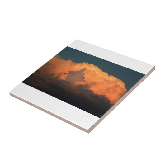 Cooles Bild von Jesus auf Wolken Fliese (Seite)