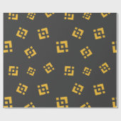 Cooles Binance Cryptowährungs-Zeichenmuster Geschenkpapier (Flach)