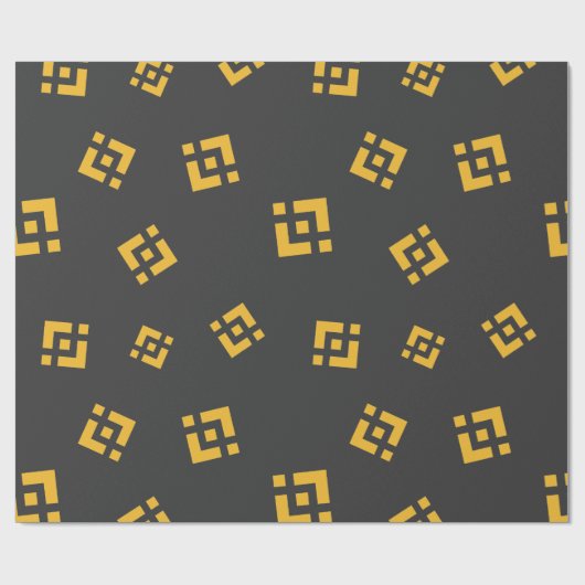 Cooles Binance Cryptowährungs-Zeichenmuster Geschenkpapier (Flach)