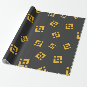 Cooles Binance Cryptowährungs-Zeichenmuster Geschenkpapier