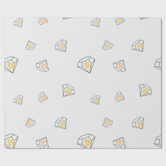 Cooles Bitcoin Diamond-Kryptowährungs-Münzmuster Geschenkpapier (Flach)