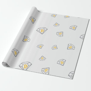 Cooles Bitcoin Diamond-Kryptowährungs-Münzmuster Geschenkpapier