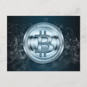 Cooles Bitcoin Postkarte