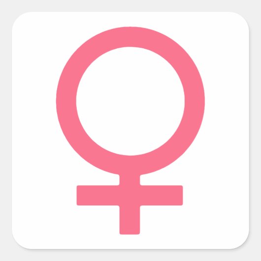 Cooles Bittersüßes Venus-Symbol Quadratischer Aufkleber (Vorderseite)