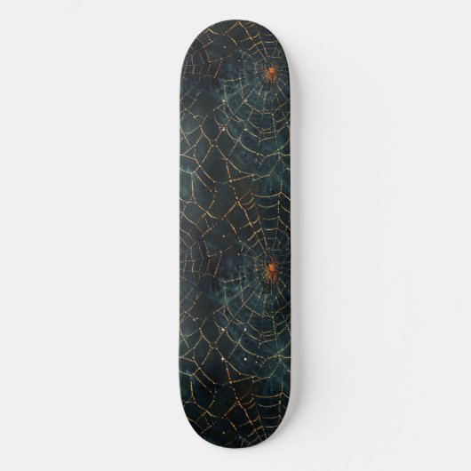 Cooles Black and Gold Spiding Web Design Skateboar Skateboard (Vorderseite)