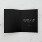 Cooles Black & Blue Animal Piano Geburtstag Karte (Innenseite)