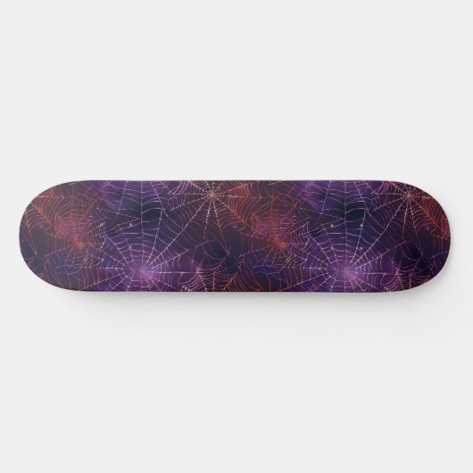 Cooles Black Lila Red Spione Web Design Skateboard (Horizontal)