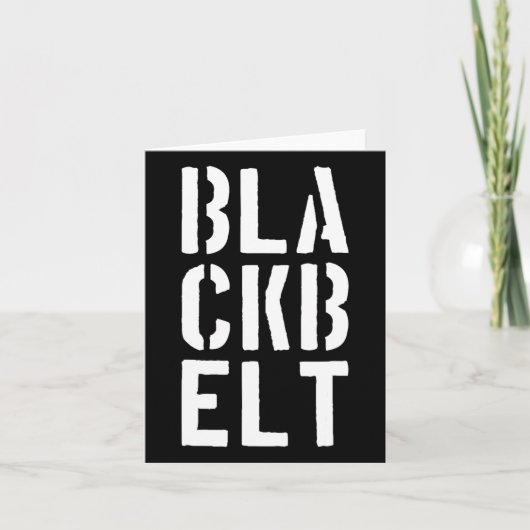 Cooles Blackbelt Martial Arts Geschenk Bold Black  Karte (Vorderseite)