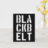 Cooles Blackbelt Martial Arts Geschenk Bold Black  Karte (Gelbe Blume)