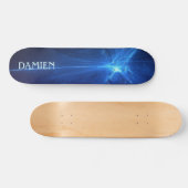 Cooles Blau Abstrakt Skateboard (Horizontal)