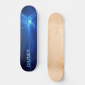 Cooles Blau Abstrakt Skateboard (Vorderseite)