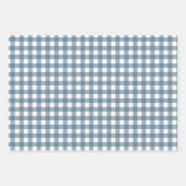 Cooles Blau kariert Geschenkpapier Set (Vorderseite)