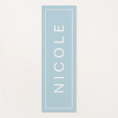 Cooles Blau mit Name in Großdruck Yogamatte (Vorderseite)