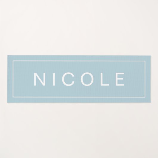 Cooles Blau mit Name in Großdruck Yogamatte (Vorderseite (Horizontal))