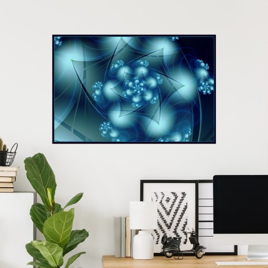 Cooles Blau Poster (Heimbüro)