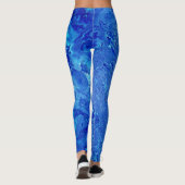 Cooles Blau und einzigartige Wassermuster Leggings (Rückseite)