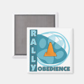 Cooles Blauer Kundgebung Gehorsam Magnet (Vorderseite/Rückseite)