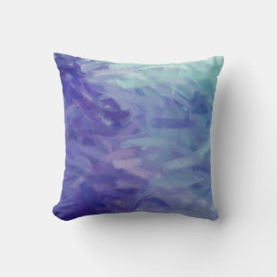 Cooles blaues Abstraktes Kunstbild 3 Kissen