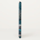 Cooles blaues Abstraktes Marmormuster mit dem Name Case-Mate iPhone Hülle (Hinten/Rechts)